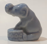 Vintage 1970s Wade England Whimsies Circus Animals Elephant Blue Miniature Figurine