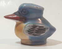 Antique Japan Mid Century Blue and Peach Luster Duck Ceramic Salt or Pepper Shaker (Single)