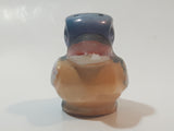 Antique Japan Mid Century Blue and Peach Luster Duck Ceramic Salt or Pepper Shaker (Single)