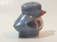 Antique Japan Mid Century Blue and Peach Luster Duck Ceramic Salt or Pepper Shaker (Single)