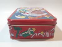 1998 Warner Bros. Looney Tunes Bugs Bunny Tweety and Taz Embossed Tin Metal Container