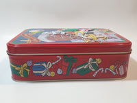 1998 Warner Bros. Looney Tunes Bugs Bunny Tweety and Taz Embossed Tin Metal Container