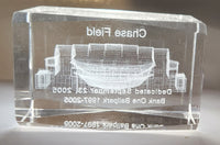 Rare 1997-2005 Chase Field Bank One Ballpark Laser Engraved Glass Paperweight