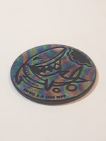 1995 WPF Pog Canada Games Shark Rainbow and Black Plastic Caps Pog Slammer
