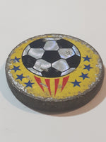 Soccer Football with Stars Heavy Metal Caps Pog Slammer