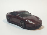 Rare 2009 Matchbox Porsche 911 Turbo Metalflake Maroon Die Cast Toy Car Vehicle