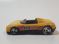 2002 Hot Wheels MX48 Turbo Yellow Die Cast Toy Car Vehicle