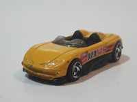 2002 Hot Wheels MX48 Turbo Yellow Die Cast Toy Car Vehicle