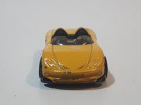 2002 Hot Wheels MX48 Turbo Yellow Die Cast Toy Car Vehicle