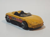 2002 Hot Wheels MX48 Turbo Yellow Die Cast Toy Car Vehicle