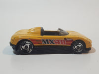 2002 Hot Wheels MX48 Turbo Yellow Die Cast Toy Car Vehicle