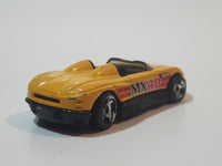 2002 Hot Wheels MX48 Turbo Yellow Die Cast Toy Car Vehicle