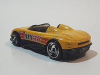 2002 Hot Wheels MX48 Turbo Yellow Die Cast Toy Car Vehicle