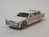 1991 Hot Wheels Limozeen White Die Cast Toy Car Limousine Limo Vehicle