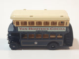 1980s Lledo Promotional Model Double Decker Bus Van Houten's Cocoa Blue and Cream Die Cast Toy Car Vehicle