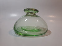 Vintage Ink Well Style Lime Green Blown Glass Bottle