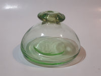 Vintage Ink Well Style Lime Green Blown Glass Bottle