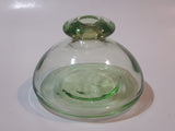 Vintage Ink Well Style Lime Green Blown Glass Bottle