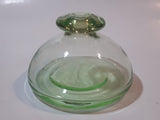 Vintage Ink Well Style Lime Green Blown Glass Bottle