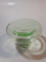 Vintage Ink Well Style Lime Green Blown Glass Bottle