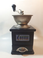 Mosaic Tile Wood and Metal Coffee Grinder Mill