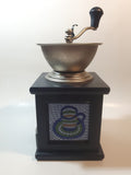 Mosaic Tile Wood and Metal Coffee Grinder Mill