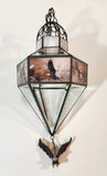 Ted Blaylock Hanging Stained Glass Suncatcher Prism with Bald Eagle