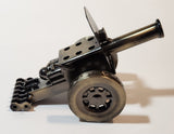 Military Cannon 7" Metal Ornament Sculpture