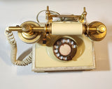 Vintage BC Tel French Victorian Style Cherubs Wood Based Rotary Telephone