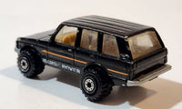 1996 Hot Wheels Range Rover Metallic Black Die Cast Toy Car Vehicle