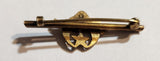 Vintage Masons Shriners Masonic Small Gold Pin with Ruby