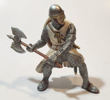 2003 Schleich Medieval Knight with Battle Axe and Shield 3 1/2" Tall Toy Figure