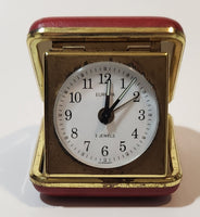 Vintage Europa Germany 2 Jewels Red Cased Travel Pocket Wind-Up Alarm Clock - Not Working