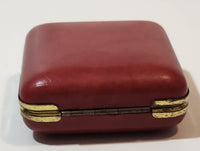 Vintage Europa Germany 2 Jewels Red Cased Travel Pocket Wind-Up Alarm Clock - Not Working