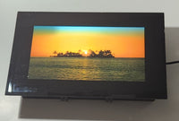 Tropical Island Sunset Lighted Motion and Sound Wall Picture Hanging 9 1/2" x 15"