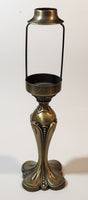 Partylite Hydrangea Flower Themed Stained Glass 10 1/4" Tall Tea Light Candle Holder Lamp