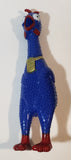 AniMolds Blue Rubber Chicken "Squeeze Me!" 12" Dog Squeeze Play Toy