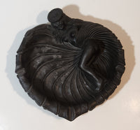 Vintage Coco Joe's #137 Aloha Hawaii Hula Girl Black Carved Lava Ash Tray