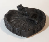 Vintage Coco Joe's #137 Aloha Hawaii Hula Girl Black Carved Lava Ash Tray