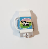 White Milk Cartoon Miniature Plastic Play Food Toy