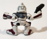 2009 Hasbro LFL Star Wars Galactic Heroes Maroon Red Clone Trooper 2 1/8" Tall Toy Figure