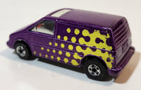 1991 Hot Wheels Ford Aerostar Metalflake Purple Die Cast Toy Car Vehicle