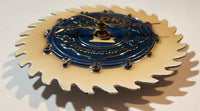 Rare Unique Vintage Lion's Club International Enamel Covered Metal Saw Blade Wall Clock