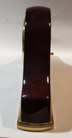 Coral Canada Wide Rosewood Cased Gold Plated Base Advertising Mantel Clock