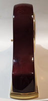 Coral Canada Wide Rosewood Cased Gold Plated Base Advertising Mantel Clock