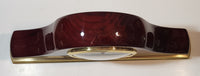 Coral Canada Wide Rosewood Cased Gold Plated Base Advertising Mantel Clock