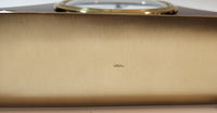Coral Canada Wide Rosewood Cased Gold Plated Base Advertising Mantel Clock