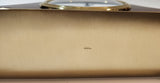 Coral Canada Wide Rosewood Cased Gold Plated Base Advertising Mantel Clock
