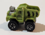 1987 Road Champs Dump Truck Green Micro Mini Die Cast Toy Car Vehicle