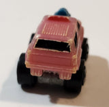 1987 Road Champs Ford Bronco Pink Micro Mini Die Cast Toy Car Vehicle